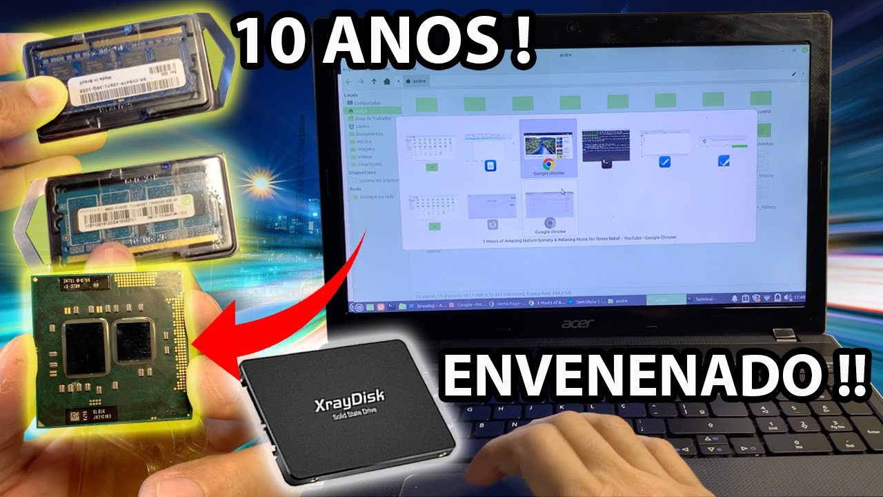 MELHORANDO NOTEBOOK ACER DE 10 ANOS - ACER ASPIRE 5733Z UPGRADE DE PROCESSADOR, MEMÓRIA E SSD !