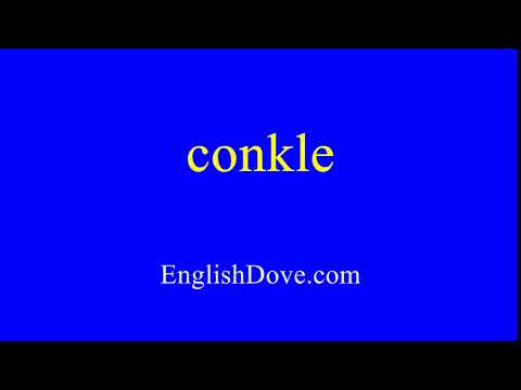 How to pronounce conkle in American English.