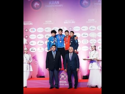 Uzbek wrestler Abror Atabaev (67 kg) Asian chempionships Astana 2023