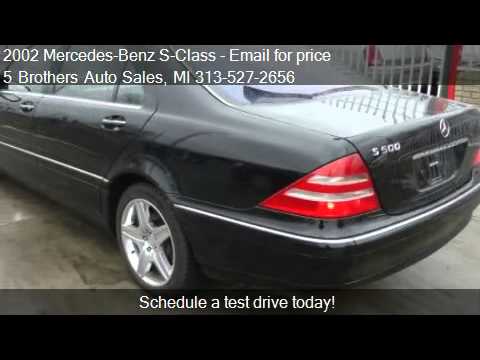 2002 Mercedes-Benz S-Class S500 - for sale in DETROIT, MI 48