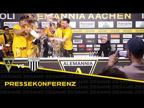 Pressekonferenz nach Alemannia Aachen - 1. FC Bocholt