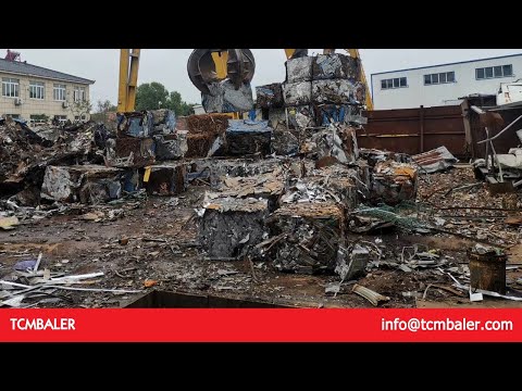 aluminium commercial scrap hydraulic bale press machine