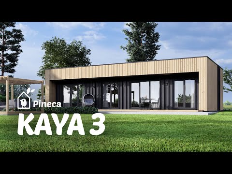 Kleines Holzhaus zum Wohnen KAYA 3 RV, 70 m² (winterfest)