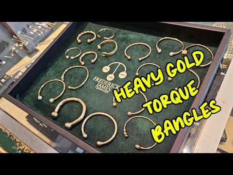 HEAVY GOLD BANGLES. Gents, Ladies and Childrens torque bangles