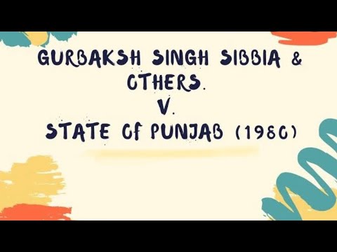 Gurbaksh Singh v. the State of Punjab. Anticipatory Bail Case .
