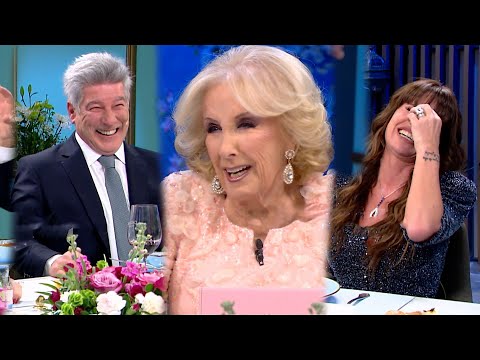 DESCONTROL EN LA MESA: Pachu Peña quiso ser serio frente a Mirtha pero Flor Peña se la hizo difícil