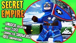 Captain America Secret Empire Unlock Location Showcase Idle Animations - LEGO MARVEL SUPER HEROES 2