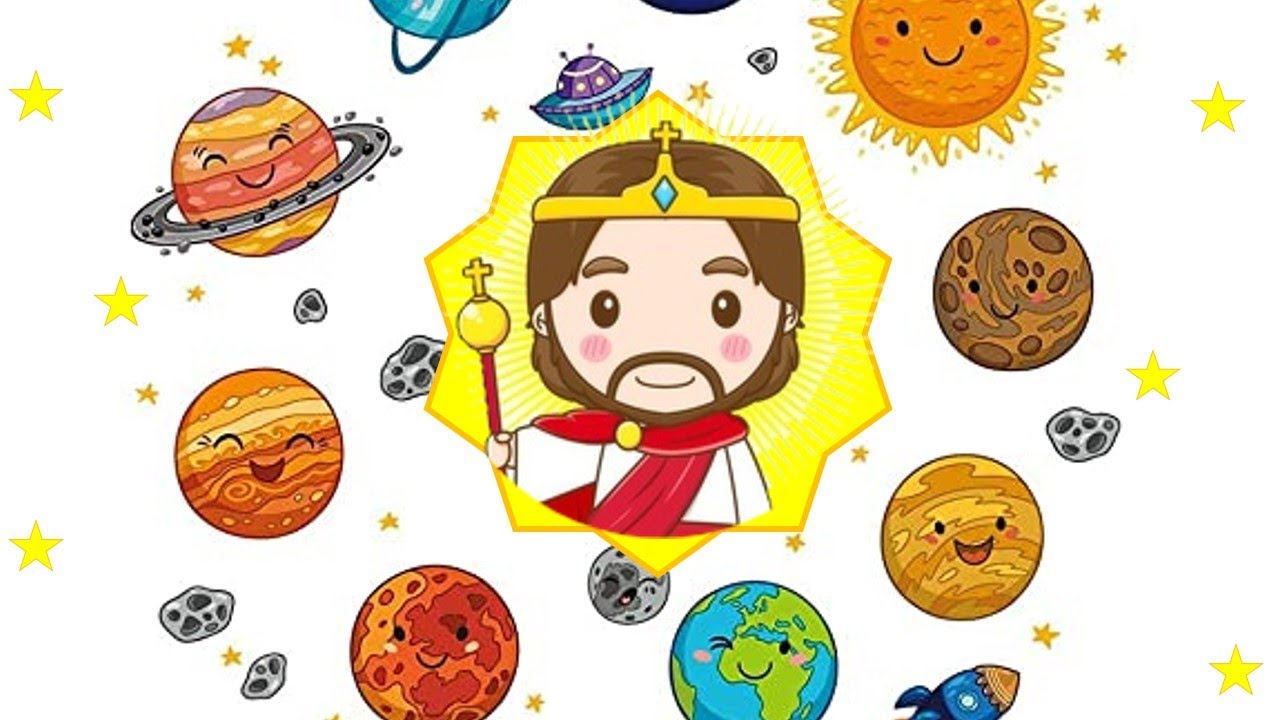 Jesus Rei do Universo 👑🔆| Desenho Bíblico | Solenidade de Cristo Rei do Universo Ano B | Catequese