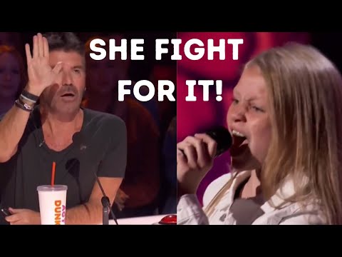Ansley Burns AGT Auditions | This Little Girl PROVES HERSELF After Simon STOPS Her! Incredible!