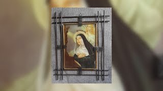 IMMAGINE SACRA S.RITA DA CASCIA CON CORNICE