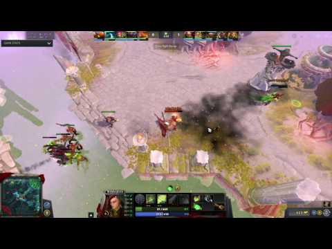 Windranger baits Lina into tower and kills her