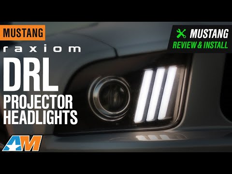2005-2009 Mustang GT Raxiom DRL Projector Headlights; Black Review & Install