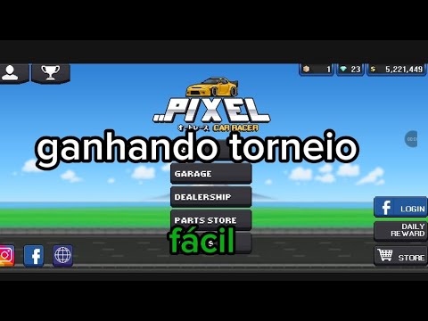 Como ganhar dinheiro e torneio fácil e prático usando um bug no Pixel car racer