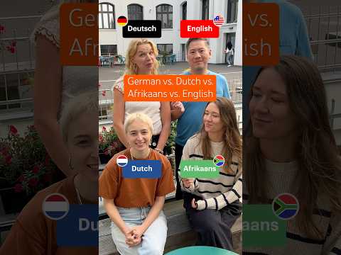 German vs. Dutch vs. Afrikaans vs. English