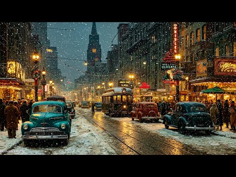 Frank Sinatra, Nat King Cole, Bing Crosby, Dean Martin 📻 Vintage Winter Street of the 1950s–1970s
