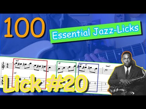 100 essential jazz-licks - lick #20 (guitar lesson with tablature)