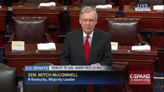 Mitch McConnell's tribute to Harry Reid upon the latter's retirement.