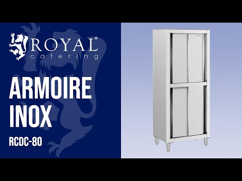 Vidéo - Armoire inox - 800 x 500 x 1 800 mm - Royal Catering