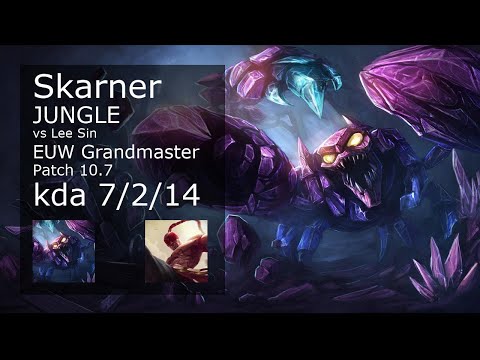 Skarner Jungle vs Lee Sin - EUW Grandmaster 7/2/14 Patch 10.7 Gameplay