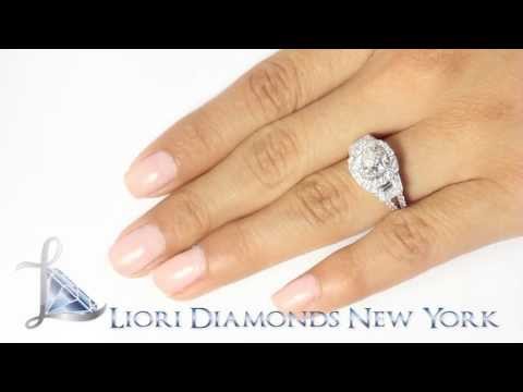 ER-SOLD-146 - 3.55 Ct. H-SI2 Old Mine Cut Diamond Engagement Ring 18k Pave Halo Vintage Style
