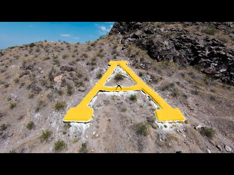 Tempe Butte aka "A" Mountain - 4K Drone View