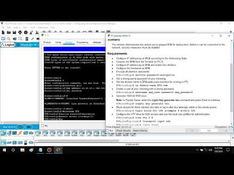 11.2.4.5 Packet Tracer - Configuring Secure Passwords and SSH - Dandi Sugiarto - 41518110098