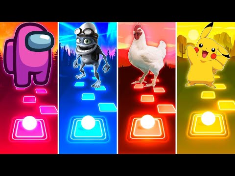 Among Us vs Crazy Frog vs Chicken vs Pikachu - Tiles Hop EDM Rush