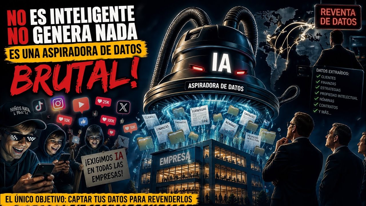 La IA es una aspiradora de datos BRUTAL! Si quieres perder tu empresa déjate llevar por las redes