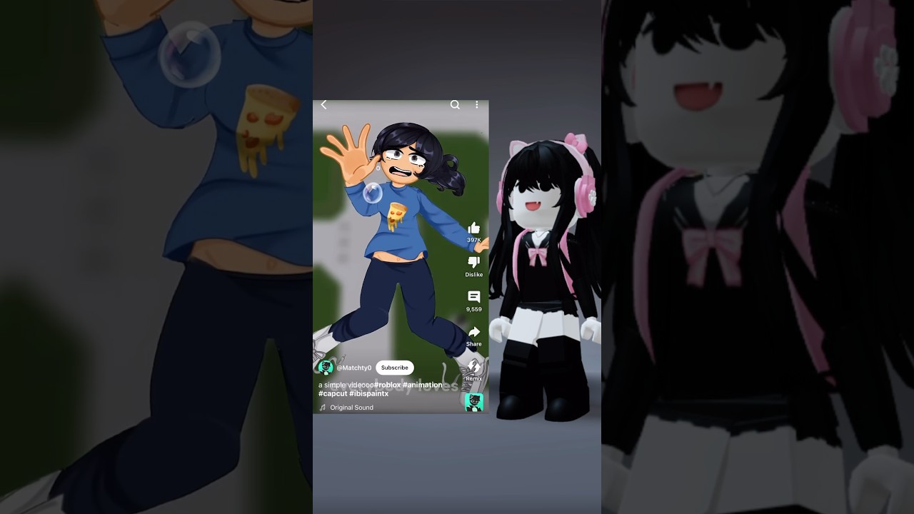 Recreating Roblox trend!💓😂@Matchty0  #robloxshorts #roblox