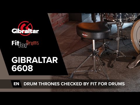 Gibraltar 6608 Drum Throne Vinyl Moto15" (Chrome/Black) - Drum Throne Bild 2