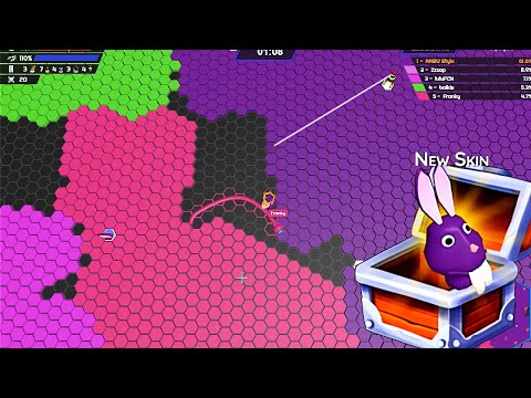 EPIC 24 Slices + 77% Map Control | Insane Territory Domination in Hexanaut.io