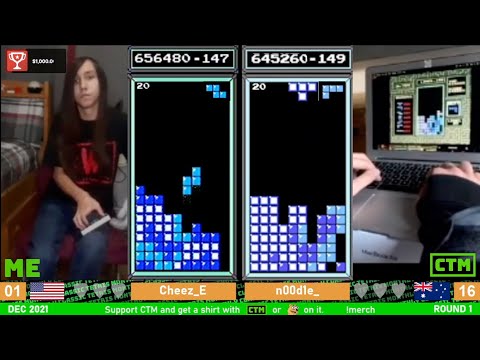 MASTERS Rd. 1: WR Qual Cheez vs. CC Winner Noodle – Classic Tetris Monthly December 2021 [1/15]