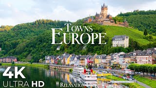 Charming Towns in Europe • 4K Relaxation Film • Peaceful Relaxing Music • 4k Video UltraHD
