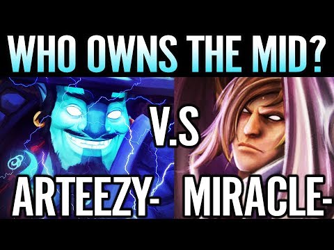 Should Watch! Arteezy vs Miracle Who Owns Midlane? Storm Spirit vs Invoker
