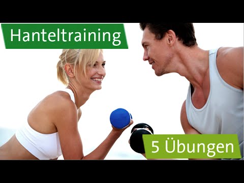 Hanteltraining zu Hause – 5 Übungen: Bizeps, Trizeps, Nacken, Schulter, Rücken