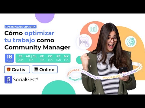 , title : 'Masterclass: cómo optimizar tu trabajo cómo community manager'