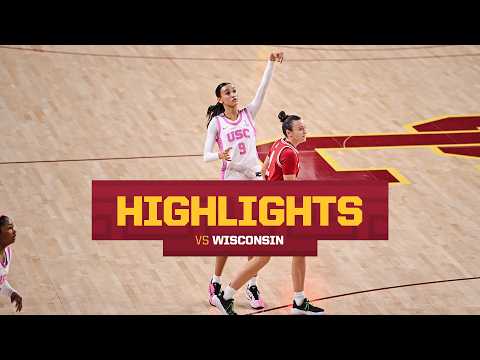 USC Women’s Basketball vs Wisconsin Highlights | Trojans win 66-59
