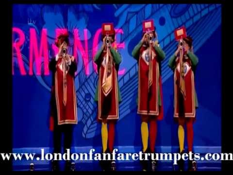 Royal Variety Performance 2014 - London Fanfare Trumpets with Michael Mcintyre for Simon Cowell!