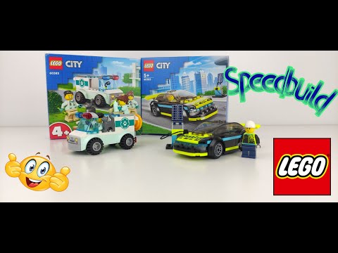 Lego city #60382 Vet Van Rescue and #60383 Electric Sports Car(Speedbuild)#lego #legocity #unboxing