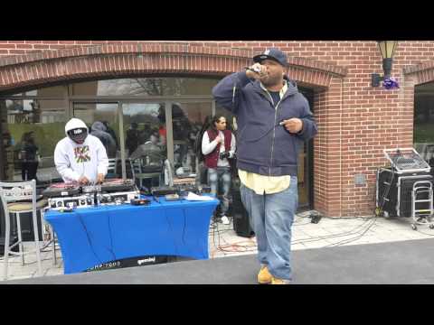CT emcee Marvalyss performing at Trinity Hip Hop Festival 4-9-16