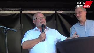 DGB-Sommerfest in Frechen: Schlußwort von Siegfried Dörr, Vorsitzender des DGB Rhein-Erft