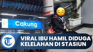 Viral Foto Ibu Hamil Duduk di Lantai Diduga Kelelahan karena Eskalator di Stasiun Cakung Mati