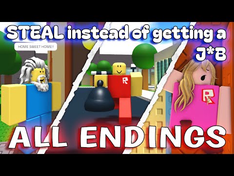 STEAL instead of getting a J*B - All Badges- All Endings [ROBLOX]