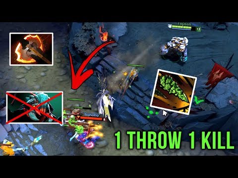 Most Insane Kill Ever One Tree Throw = 1 Kill Battlefury Build by Topson Dota 2