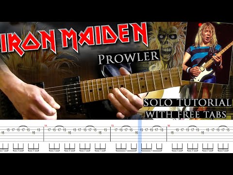 Iron Maiden - Prowler Dave Murray solo lesson (with tablatures and backing tracks)