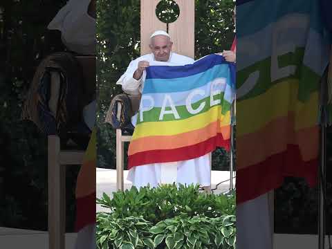 Peace flag, not pride flag, appears in pope video