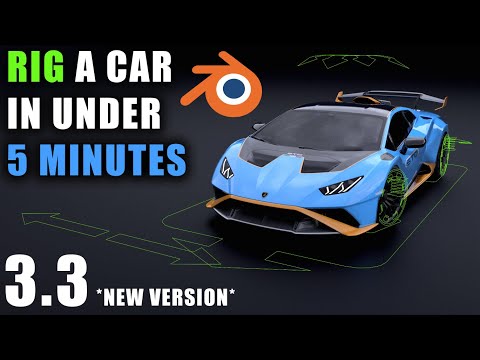 5 minutes of Car rigging in Blender (Quick and Easy Tutorial) 3.3 VERSION