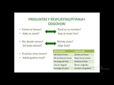 Španjolski jezik - Lekcija 1: Introduccion/ Upoznavanje