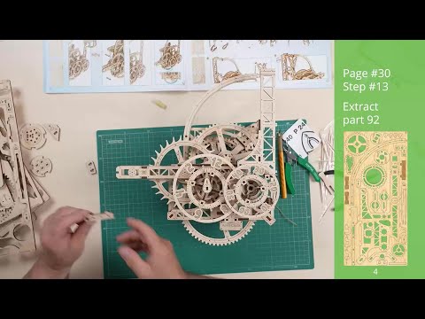 Ugears Aero Clock. Wall clock with pendulum Assembly Video | English Subtitles
