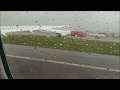 Qatar Airways Takeoff In Rainy Day